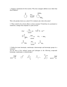 1. Suggest a mechanism for this reaction. Why does conjugate... direct addition?