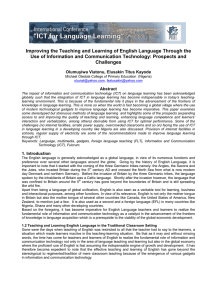 Improving the Teaching and Learning of English Language Through the
