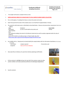 Perchlorate-Unfiltered Sampling Instructions