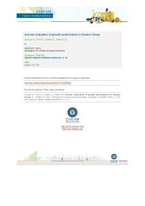 Genetic evaluation of growth performance in Awassi sheep  pages 193-201
