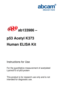ab133986 – p53 Acetyl K373 Human ELISA Kit