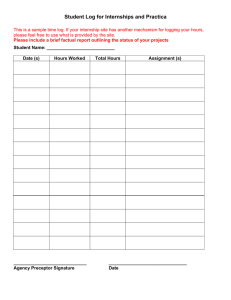 Student Internship/Practicum Time Log Template