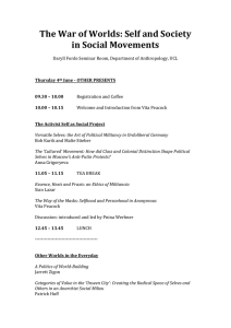 The War of Worlds: Self and Society in Social Movements