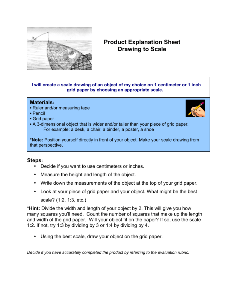 Product Explanation Sheet Drawing to Scale