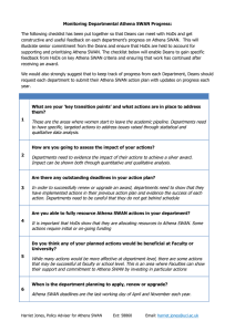 Monitoring Departmental Athena SWAN Progress:
