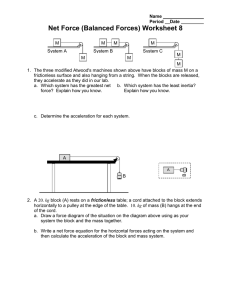 Net Force Worksheet: Atwood's Machines & Balanced Forces