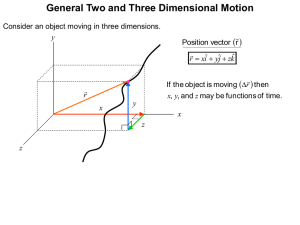 General Two and Three Dimensional Motion   