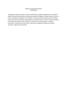 Signature Assessment Description CURR 545A/B