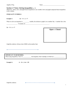 Algebra 2: Solving Inequalities Notes
