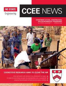 CCEE COOKSTOVE RESEARCH AIMS TO CLEAR THE AIR DEPARTMENT OF CIVIL, CONSTRUCTION,