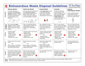Biohazardous Waste Disposal Guidelines | UCSD