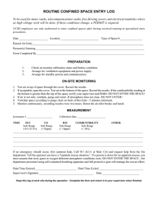 ROUTINE CONFINED SPACE ENTRY LOG