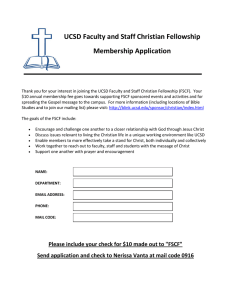 UCSD Faculty and Staff Christian Fellowship  Membership Application 
