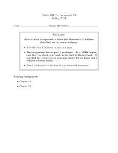 Math 1090.04 Homework 13 Spring 2013