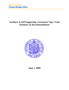 Auxiliary &amp; Self Supporting Assessment Tiger Team Summary &amp; Recommendations
