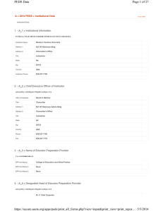 Page 1 of 27 PEDS Data 1. Institutional Information