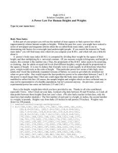 Height-Weight Power Law: Math Assignment Solution