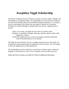 Josephina Niggli Scholarship