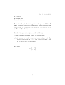 Due: 05 October 2011 Math 1090-002 28 September 2011 Section 2.4 Homework
