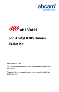 ab139411 p53 Acetyl K305 Human ELISA Kit
