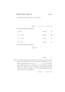 MATH 1010-2: Quiz 1A