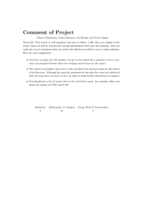 Comment of Project