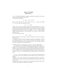 Math Modeling Homework: Disease Recovery & Growth