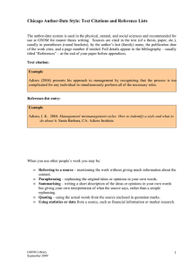 Chicago Author-Date Citation Guide