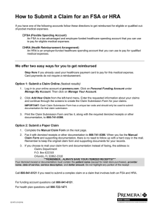 How to Submit a Claim for an FSA or HRA