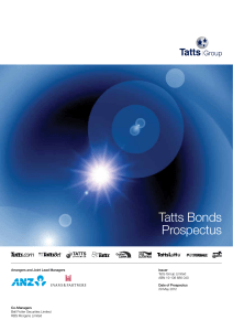 Tatts Bonds Prospectus