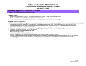 College of Education &amp; Allied Professions As of 07/21/2006