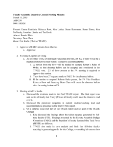 Faculty Assembly Executive Council Meeting Minutes March 11, 2015 ASB-230 900-1100AM