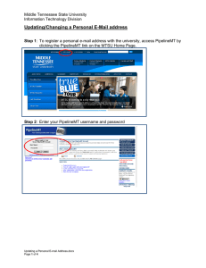 Updating/Changing a Personal E-Mail address