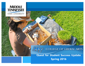 Quest for Student Success Update Spring 2016