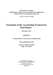 EXTERNE Accounting Framework Extension: Final Report