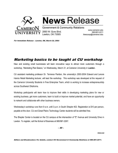 Marketing basics to be taught at CU workshop