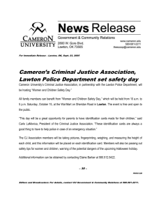 Cameron’s Criminal Justice Association, Lawton Police Department set safety day