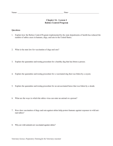 Chapter 16 - Lesson 4 Rabies Control Program