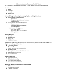 Differentiation in the Classroom: PreK-2 Grade Curriculum