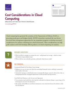 Cost Considerations in Cloud Computing
