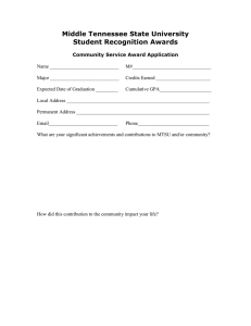 Middle Tennessee State University Student Recognition Awards
