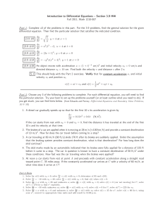 Differential Equations Homework: Solutions & Applications