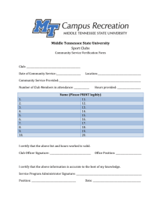 Middle Tennessee State University Sport Clubs