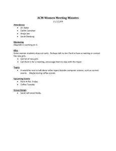 ACM-Women Meeting Minutes