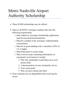 Metro Nashville Airport Authority Scholarship