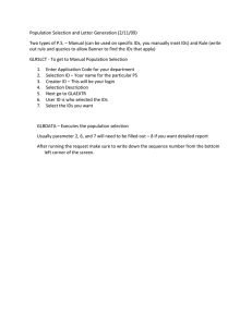 Population Selection and Letter Generation (2/11/09)