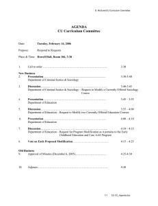 AGENDA CU Curriculum Committee