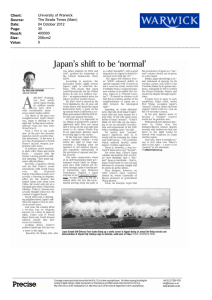 £ Japan's shift to be 'normal'  Client: