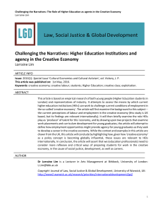 Challenging the Narratives: Higher Education Institutions and Lorraine Lim