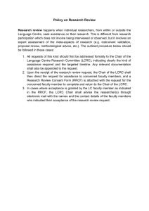 Policy on Research Review